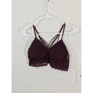 Aerie purple lace strappy bralette